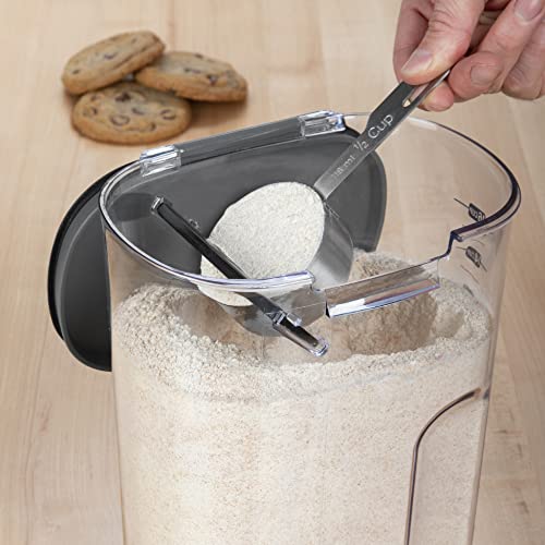 International ProKeeper+ Clear Plastic Airtight Food Baker's Kitchen Storage Organization Container Canister Set with Magnetic Accessories (2 Count)