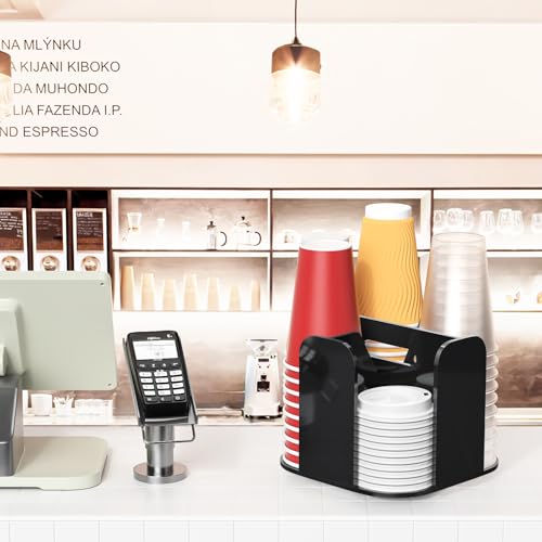 4 Compartment Countertop Cup Dispenser