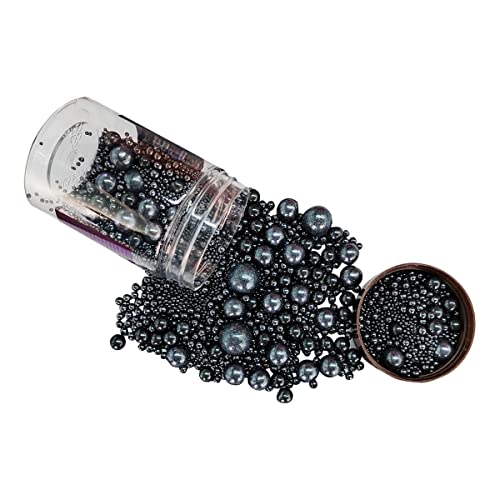 Edible Black Sugar Pearls Candy Sprinkles 120G (4.23 Ounce)