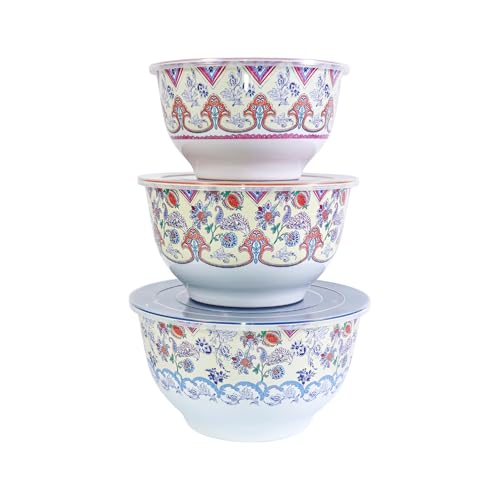 Melamine Mixing Bowl Set with Lids (3 Count)