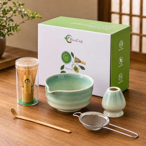 Japanese Matcha Set with Ceramic Bowl (5 Count)