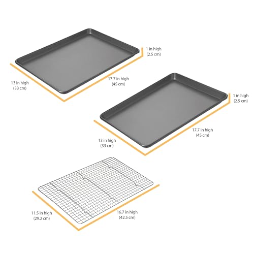 Jelly Roll Pan Set with Cooling Rack