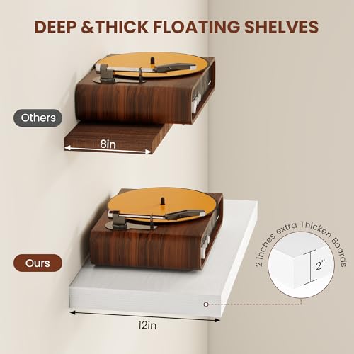 Floating Shelves for Wall 18x12” Set of 2 (2 Count)