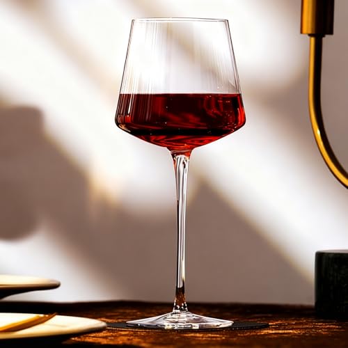 Thin Long Skinny Stem Red Wine Glasses Set of 6 (6 Count)