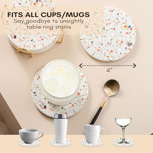 Terrazzo Coasters Set of 6 (6 Count)