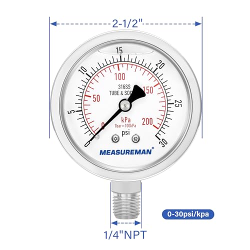 Fully Stainless Steel Hydraulic Glycerin Filled Pressure Gauge