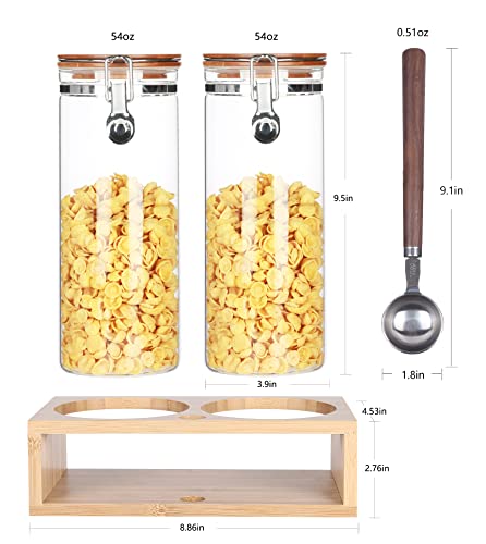KKC Airtight Glass Nut Storage Jar with Spoon (5 Count)