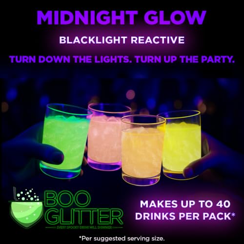Blacklight Reactive Edible Glitter for Drinks