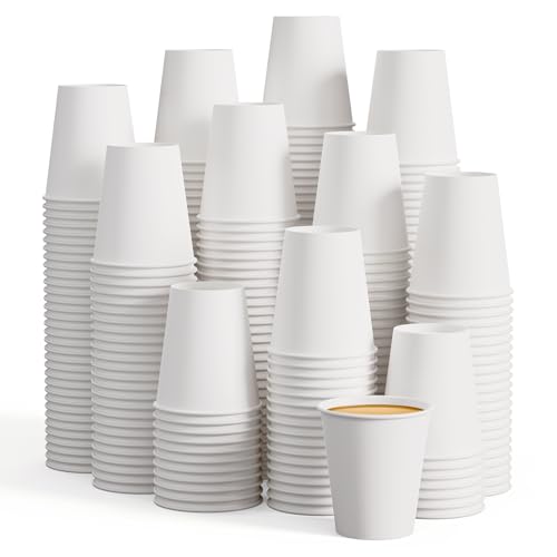 400 Pack 8 oz Disposable Paper Coffee Cups (400 Count)