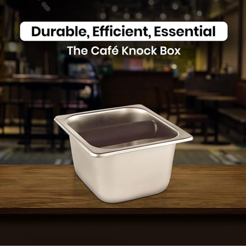 Stainless Steel Espresso Knock Box with Bar