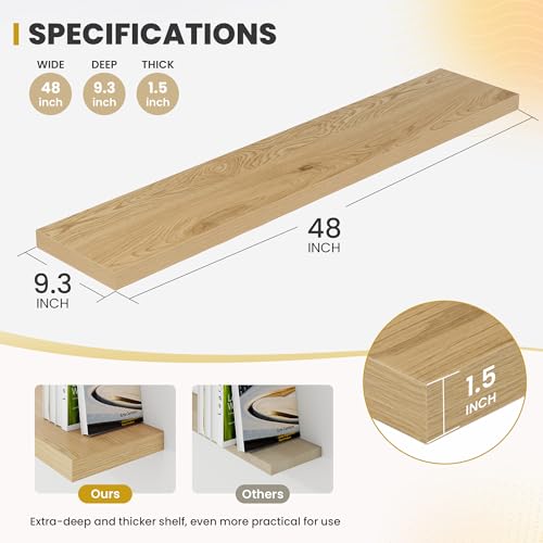 48 Inch Floating Shelves