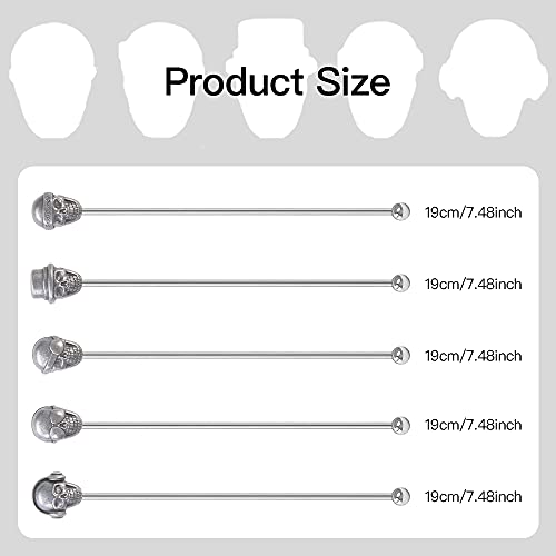 Skull Shape Swizzle Sticks