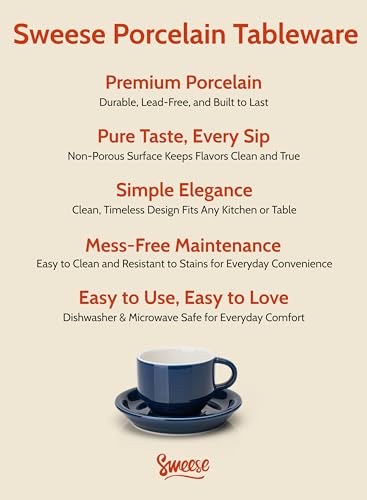 8 Ounce Porcelain Stackable Cappuccino Cups with Saucers and Metal Stand
