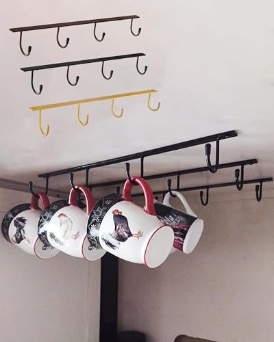 Mug Hanger Under Cabinet Mug Rack Wall Mounted Coffee Cup Rack (16.99 Count)