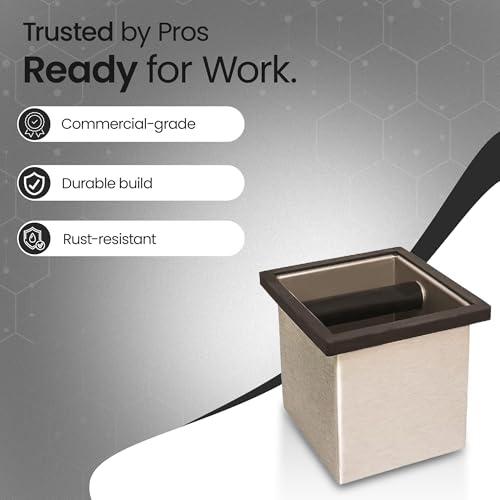 Stainless Steel Knock Box for Espresso Grounds