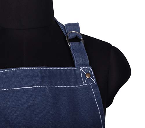 Cotton Solid Aprons for Women with Pocket