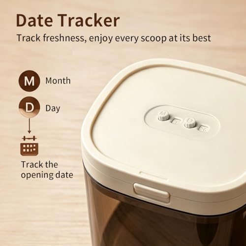 Airtight Food Storage Container with Magnetic Scoop & Built