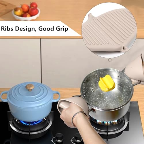 Silicone Oven Mitts Heat Resistant Pot Holders for Kitchens (6 Count)