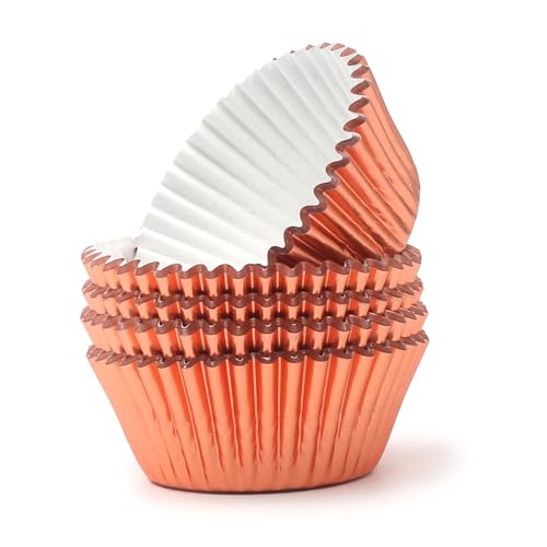 Standard Champagne Gold Foil Cupcake Liners Muffin Baking Cups for Party and More (100 Count)