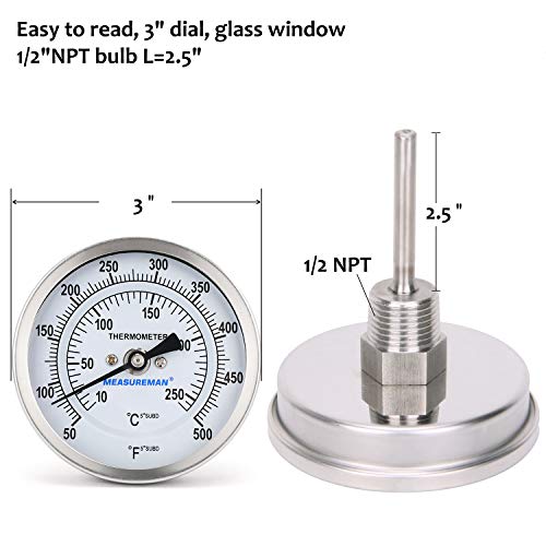 Fully Stainless Steel Bimetal Dial Thermometer