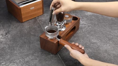 espresso tamping station called Coffee Tamper Station Fit 51 to 54mm Espresso Accessories The tamper holder Or organizer station Adjustable Portafilters Stand Height