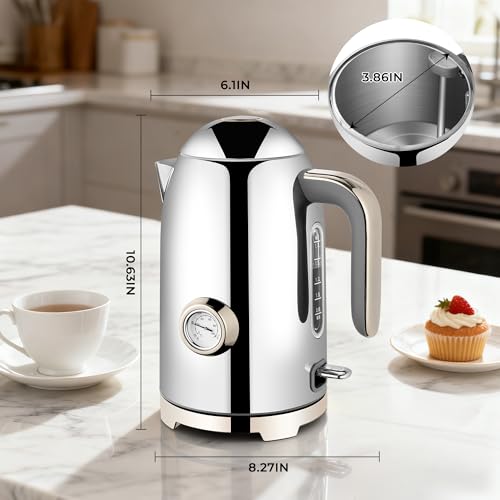 57oz Electric Kettle with Thermometer