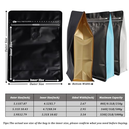 Coffee Bags with Valve (60 Count)