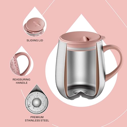16 oz Insulated Coffee Mug with Lid and Handle