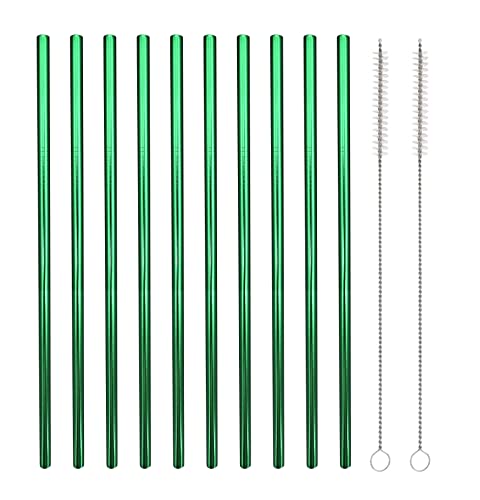 10 Pcs Stainless Steel Straws (10 Count)