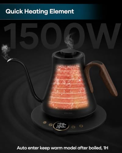 Gooseneck Electric Kettle with ±1℉ Temperature Control 0.9 Liter
