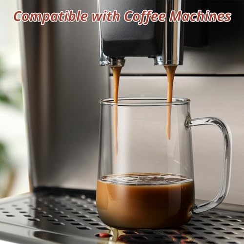 Large Glass Coffee Mugs (2 Count)