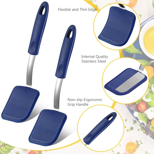 2 Pcs Mini Silicone Cookie Brownie Spatula (2 Count)