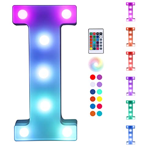 Colorful LED Letter Lights with Remote