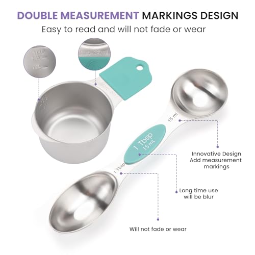 Magnetic Measuring Cups and Spoons Set