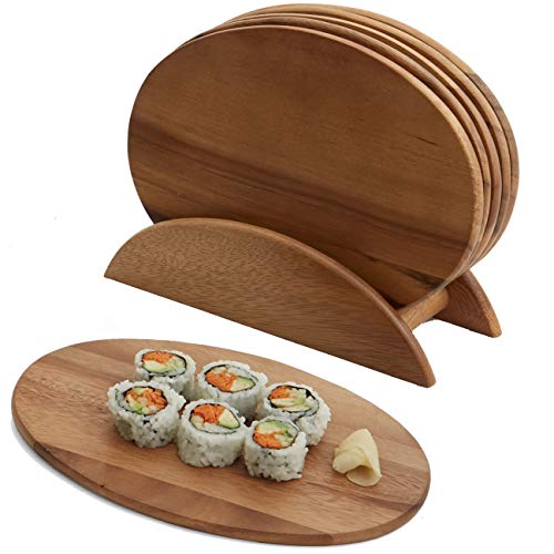 Woodard & Charles 6 Acacia Wood Serving Boards w (10 Count)