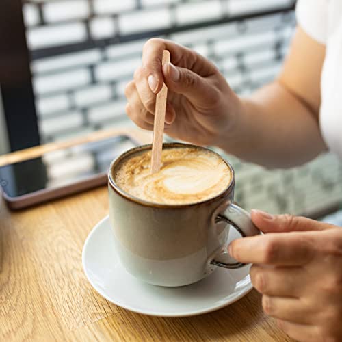 1000 Pcs Coffee Stirrers 5.5 Inch Wood Coffee Stir Sticks Individually Wrapped Wooden Stir Sticks Disposable Wood Stir Sticks Eco
