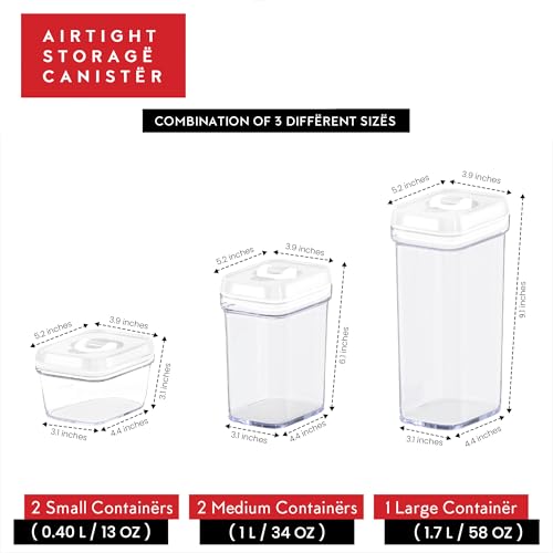Airtight Food Storage Containers with Lids (5 Count)