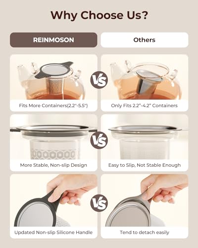 2 PCS 304 Stainless Steel Tea Infuser for Loose Leaf Tea Steeper (2 Count)