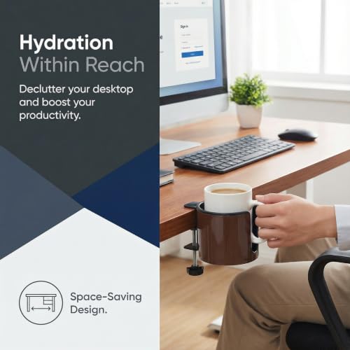 Luxury 2pcs Desk Cup Holder (2 Count)