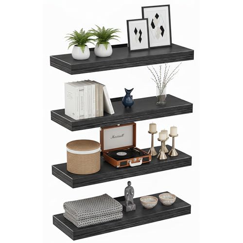 Floating Wall Shelves (4 Count)