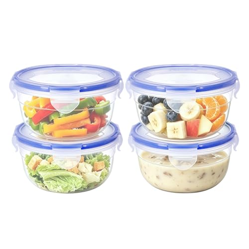 Plastic Round Food Storage Container (4 Count)