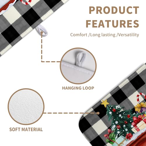 Merry Christmas Truck Dish Drying Mat Winter Large Kitchen Mats Dish Drying Pad Xmas Tree Absorbent Dish Dryer Mat for Kitchen Countertops Microfiber Drainer Pad Dish Drying Mats