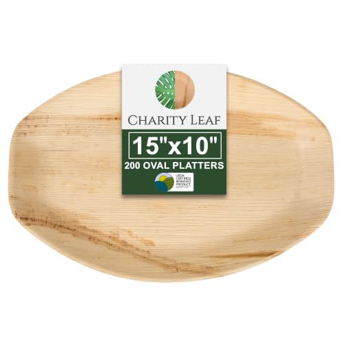 Disposable Bamboo 15" x 10" Trays (200 Count)