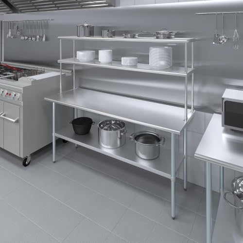 72" x 12" Stainless Steel Double Overshelf (2 Count)