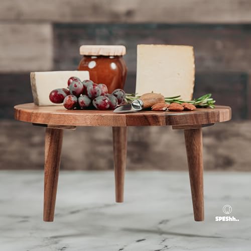 Acacia Wooden Round Footed Serving Board