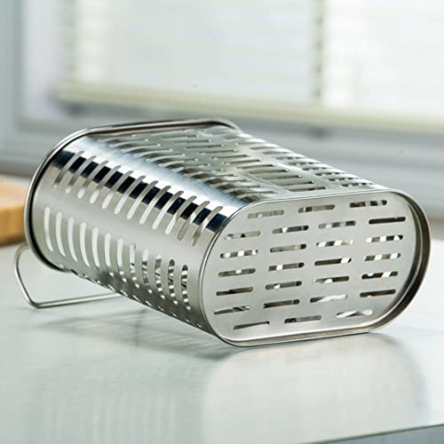 Stainless Steel Hanging 2 Compartments Mesh Utensil Drying Rack