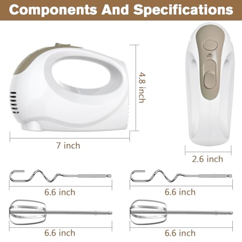 5 Speed Electric Hand Mixer with Whisk