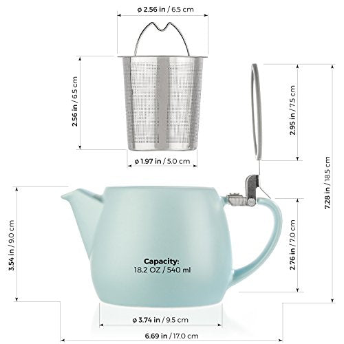 Pluto Porcelain Small Teapot Turquoise