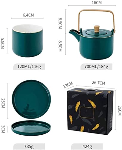Ceramic Coffee Tea Gift Sets Cups Service for 4 Teapot and Tray Afternoon Tea Cup Gift Box