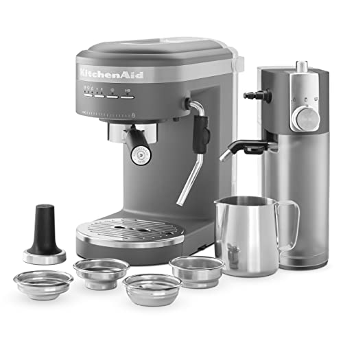 Semi Automatic Espresso Machine and Automatic Milk Frother Attachment